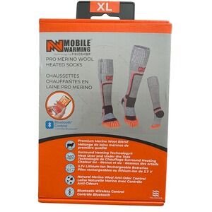 Mobile Warming Fieldsheer Pro Merino Wool Heated Socks XL Bluetooth Unisex NIB